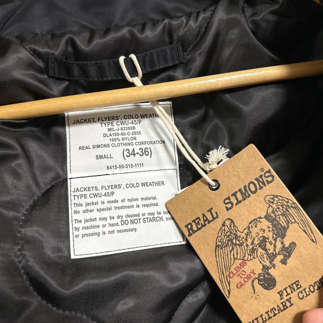 Sサイズ黒CWU45P初年度型復刻 MIL83388B フライトジャケット