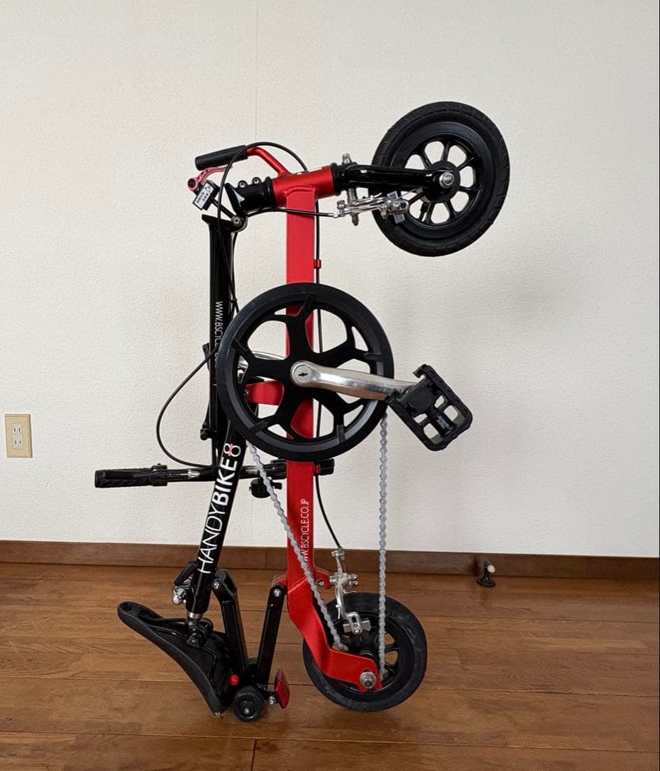 折り畳み自転車 ブリヂストン HANDY BIKE8 レッド/ブラック