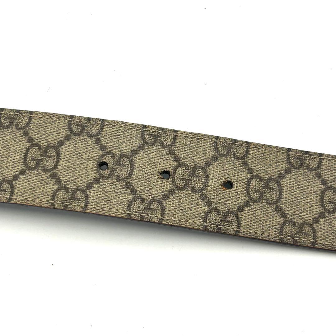 GUCCI グッチ ベルト シェリー GGキャンバス スプリーム レザー