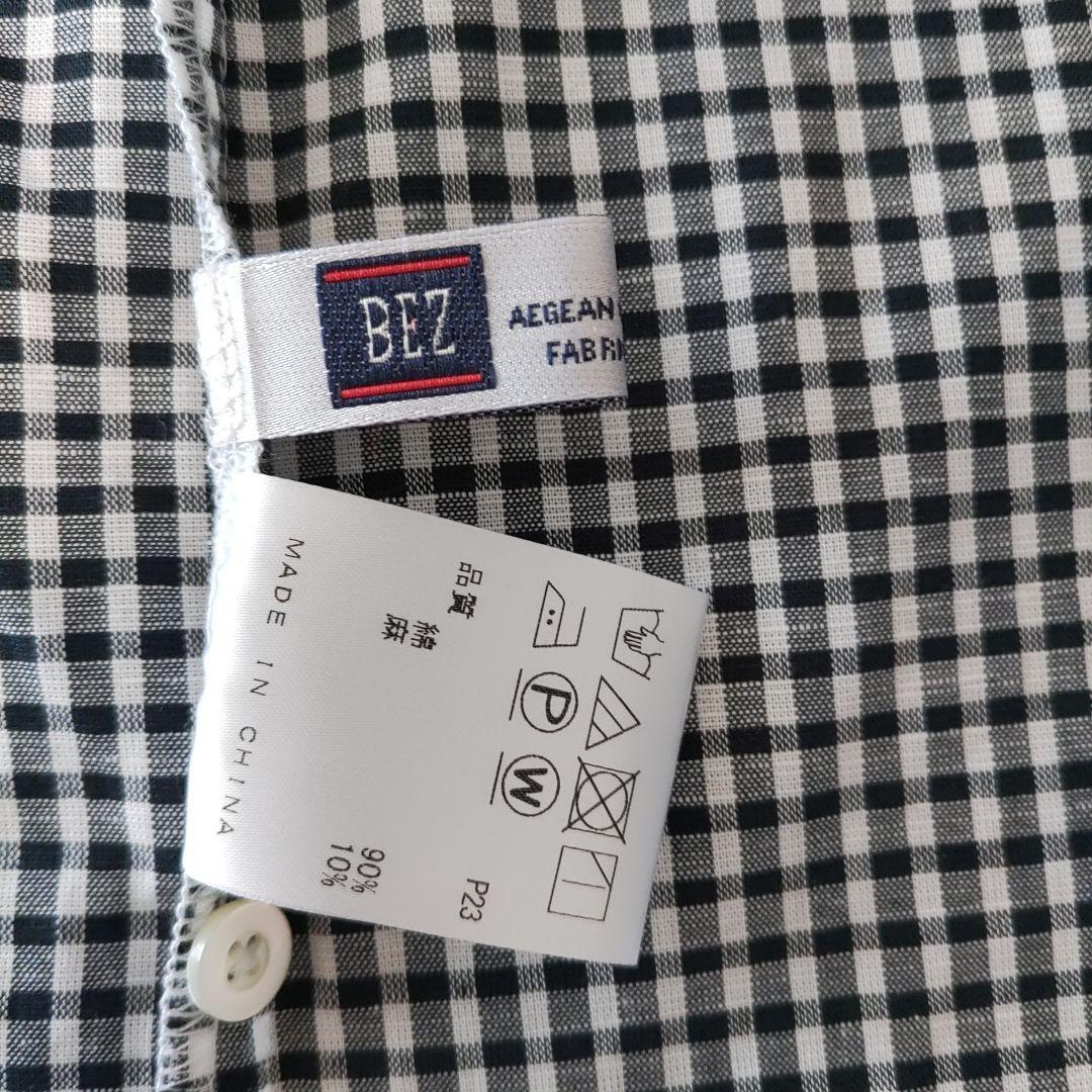 ［未使用］J.PRESS BEZ コットンリネン ギンガム ブラウス
