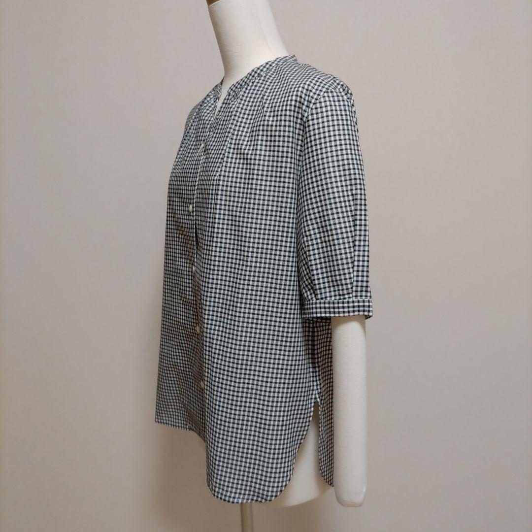 ［未使用］J.PRESS BEZ コットンリネン ギンガム ブラウス
