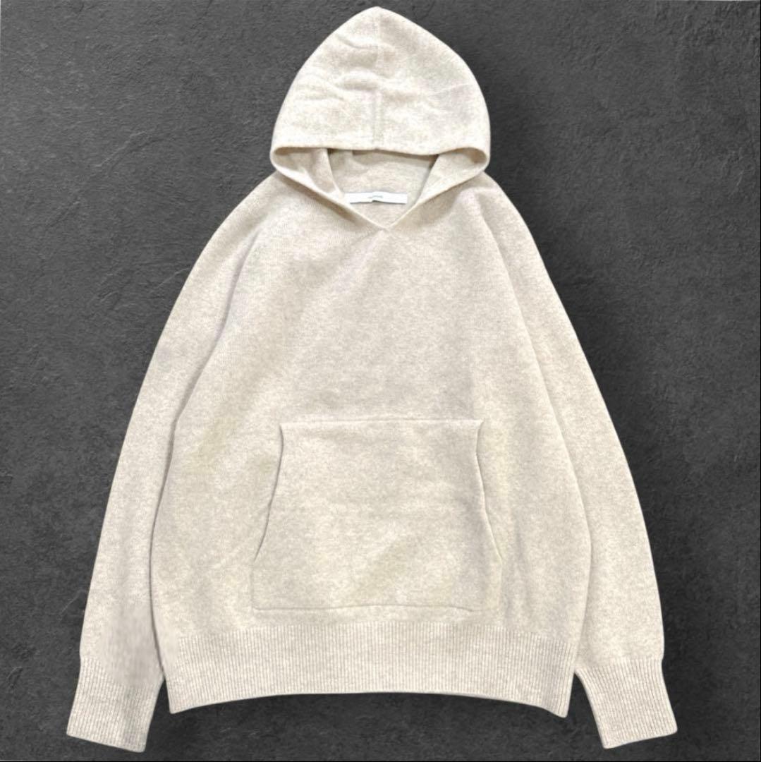 極美品 フレームワーク ウールカシミヤ ニット フーディ パーカー 圧縮ウール