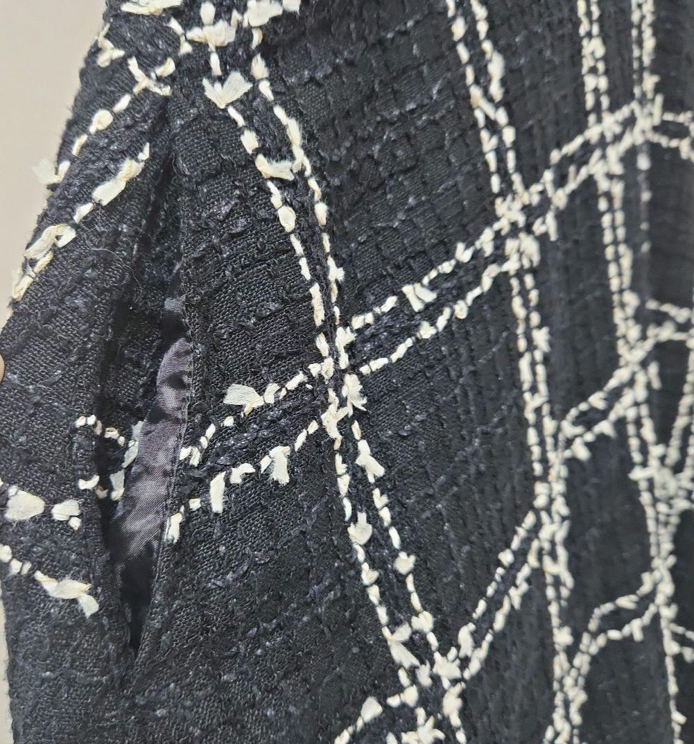 BEARDSLEY 黒白ツイードチェック ジャンパースカート