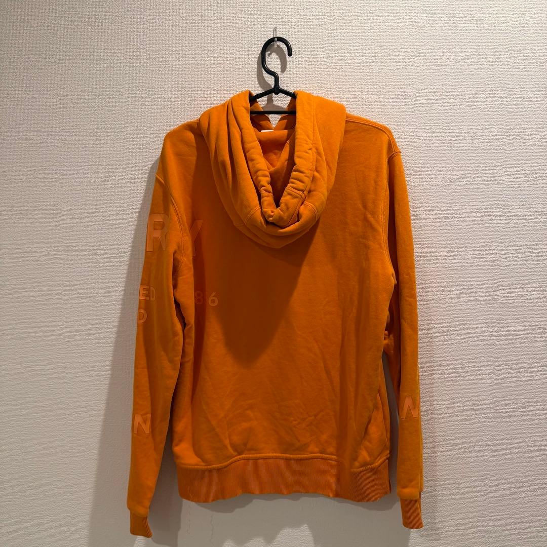 Burberry オレンジ フード付きパーカー XSサイズ