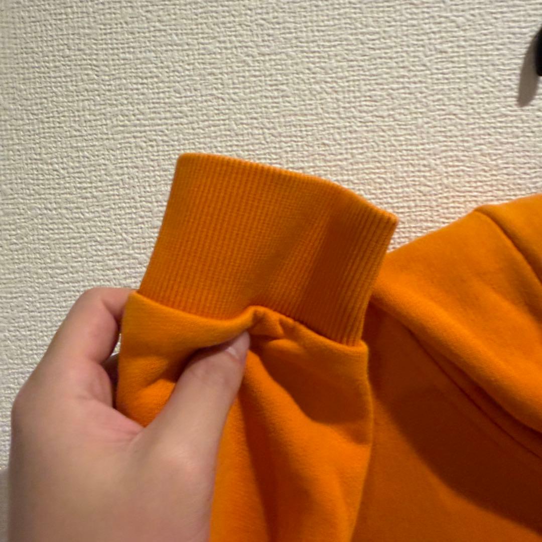 Burberry オレンジ フード付きパーカー XSサイズ