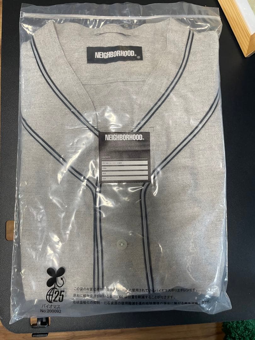 NEIGHBORHOOD B.B. C-SHIRT ベースボールシャツ グレー