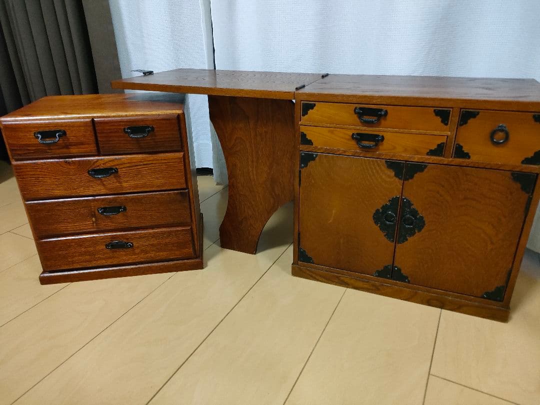 専用昭和レトロ☆　折りたたみ式文机/作業台　折りたたみミシン台　木製