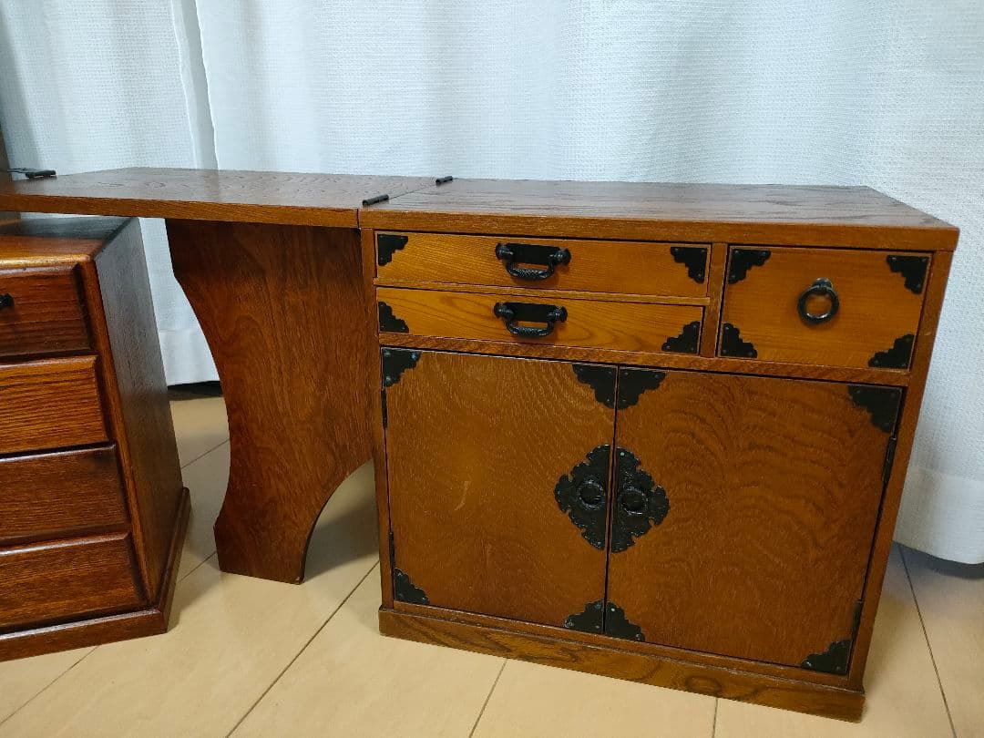 専用昭和レトロ☆　折りたたみ式文机/作業台　折りたたみミシン台　木製