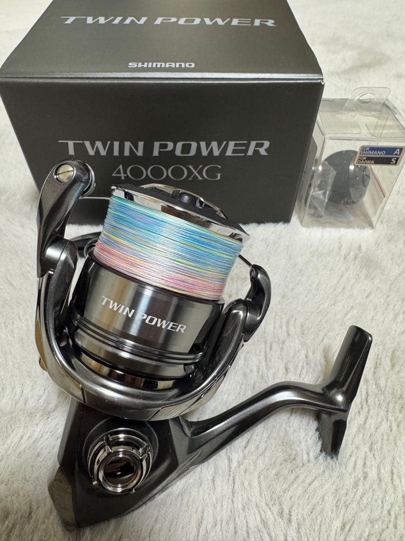 SHIMANO 24TWIN POWER 4000XG 丸型ハンドル付