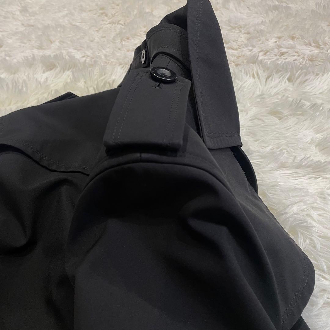 美品 BURBERRY ブラックレーベル ノバチェック トレンチコート ブラック