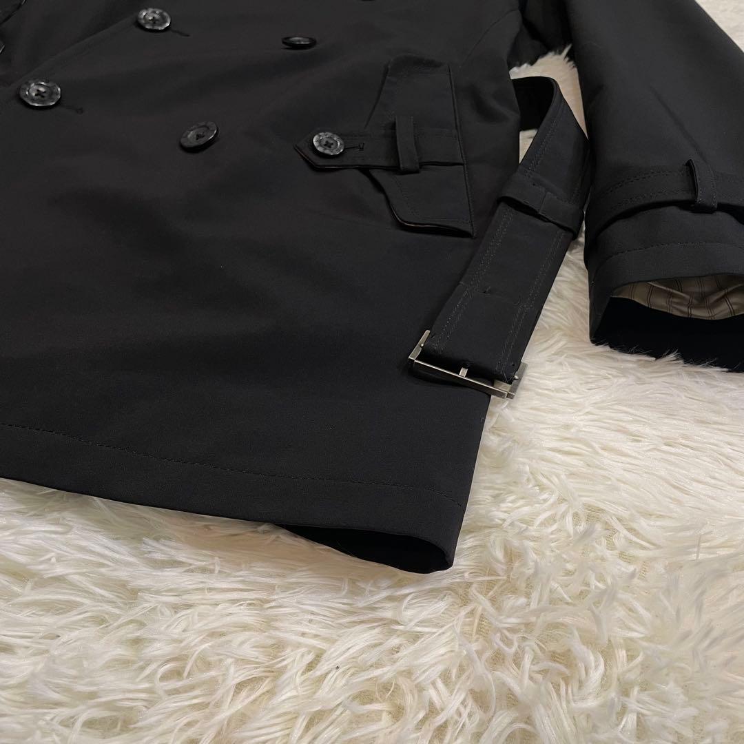 美品 BURBERRY ブラックレーベル ノバチェック トレンチコート ブラック