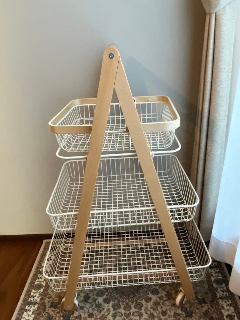 収納　カート　ナチュラル