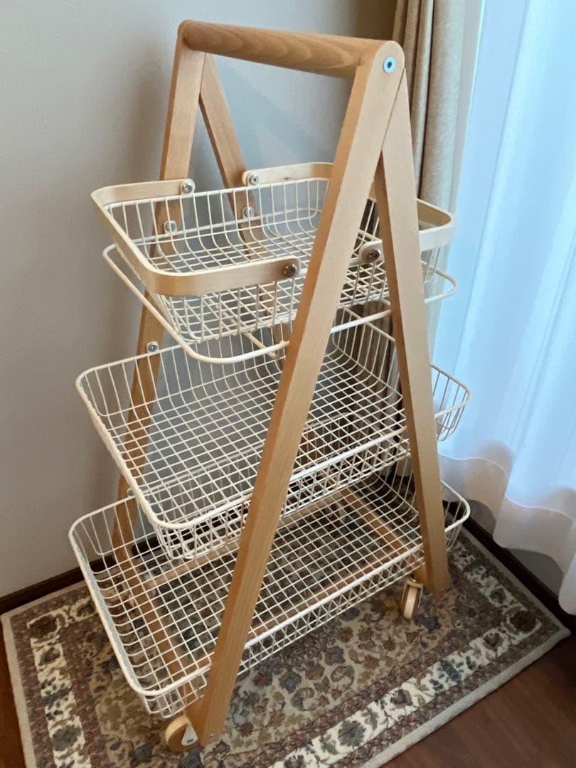 収納　カート　ナチュラル
