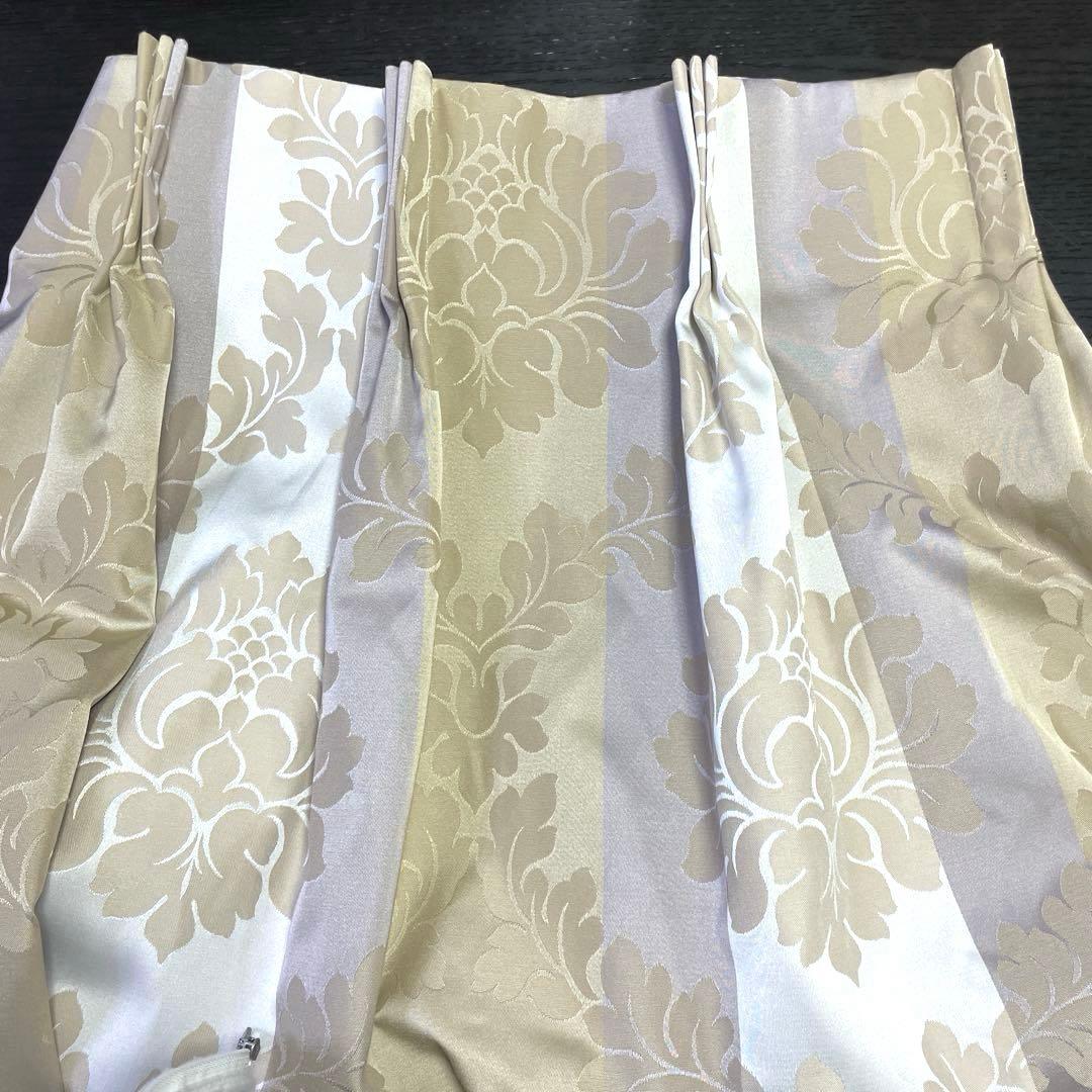 IDC大塚 オーダーメイド 遮光カーテン ダマスク柄 ジャガード98×140