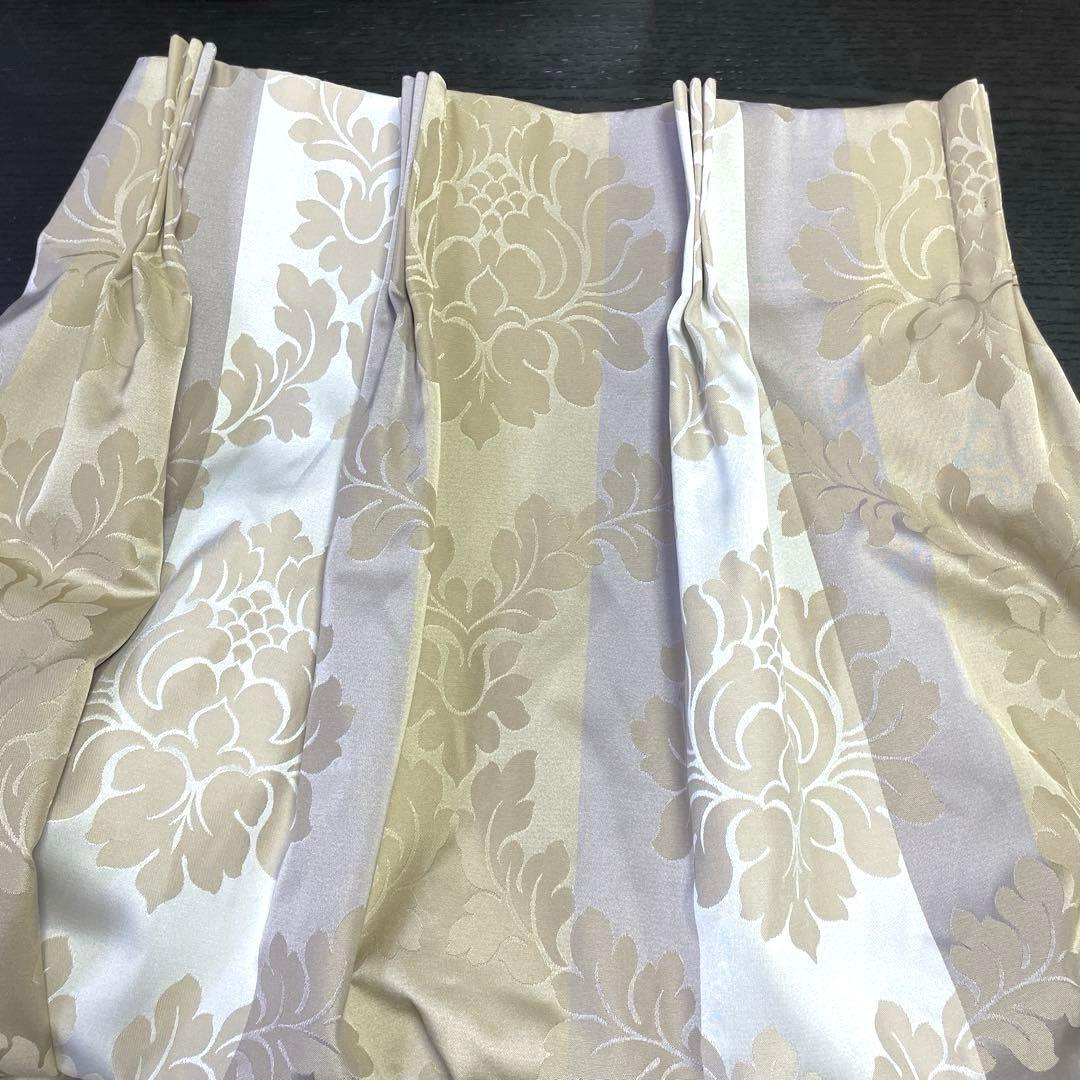 IDC大塚 オーダーメイド 遮光カーテン ダマスク柄 ジャガード98×140