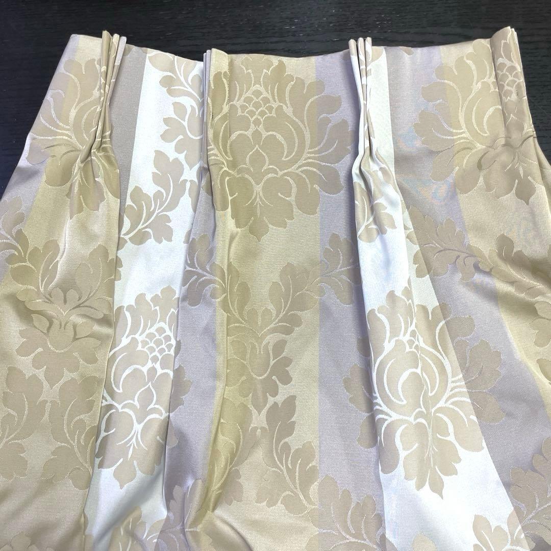 IDC大塚 オーダーメイド 遮光カーテン ダマスク柄 ジャガード98×140