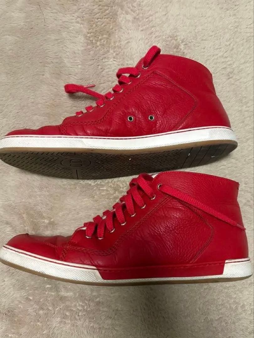 靴 Dior Homme Leather High-Top Sneakers