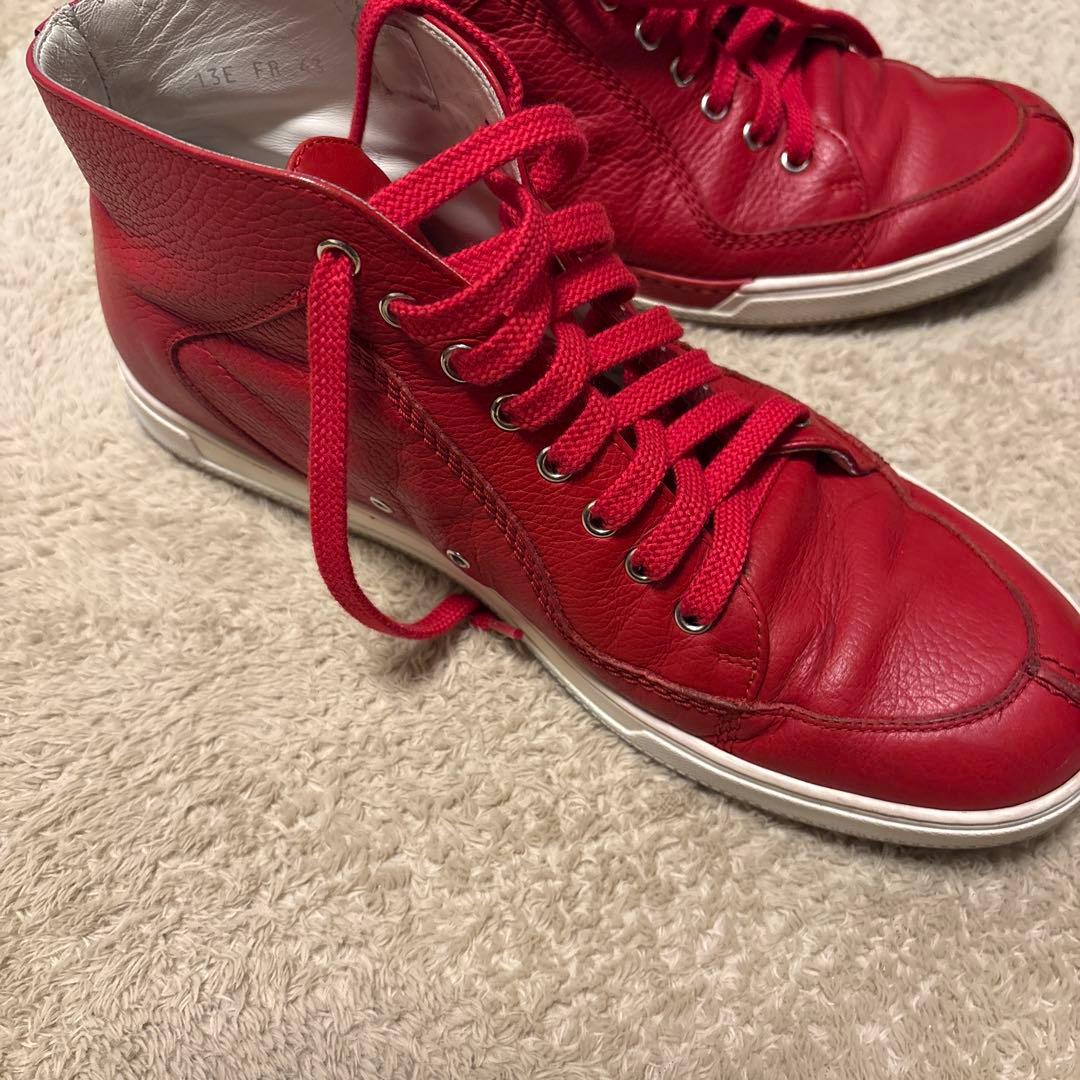 靴 Dior Homme Leather High-Top Sneakers