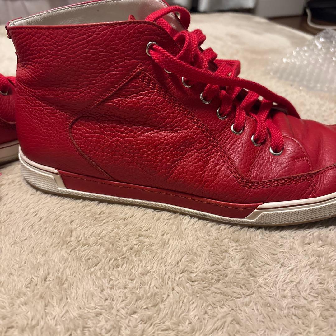 靴 Dior Homme Leather High-Top Sneakers