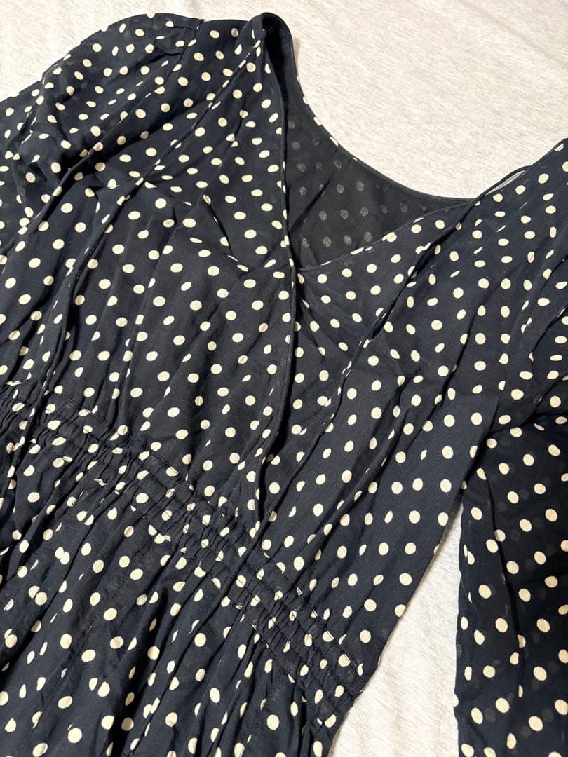 【着用一度のみ】ヌキテパ　ドット　ワンピース