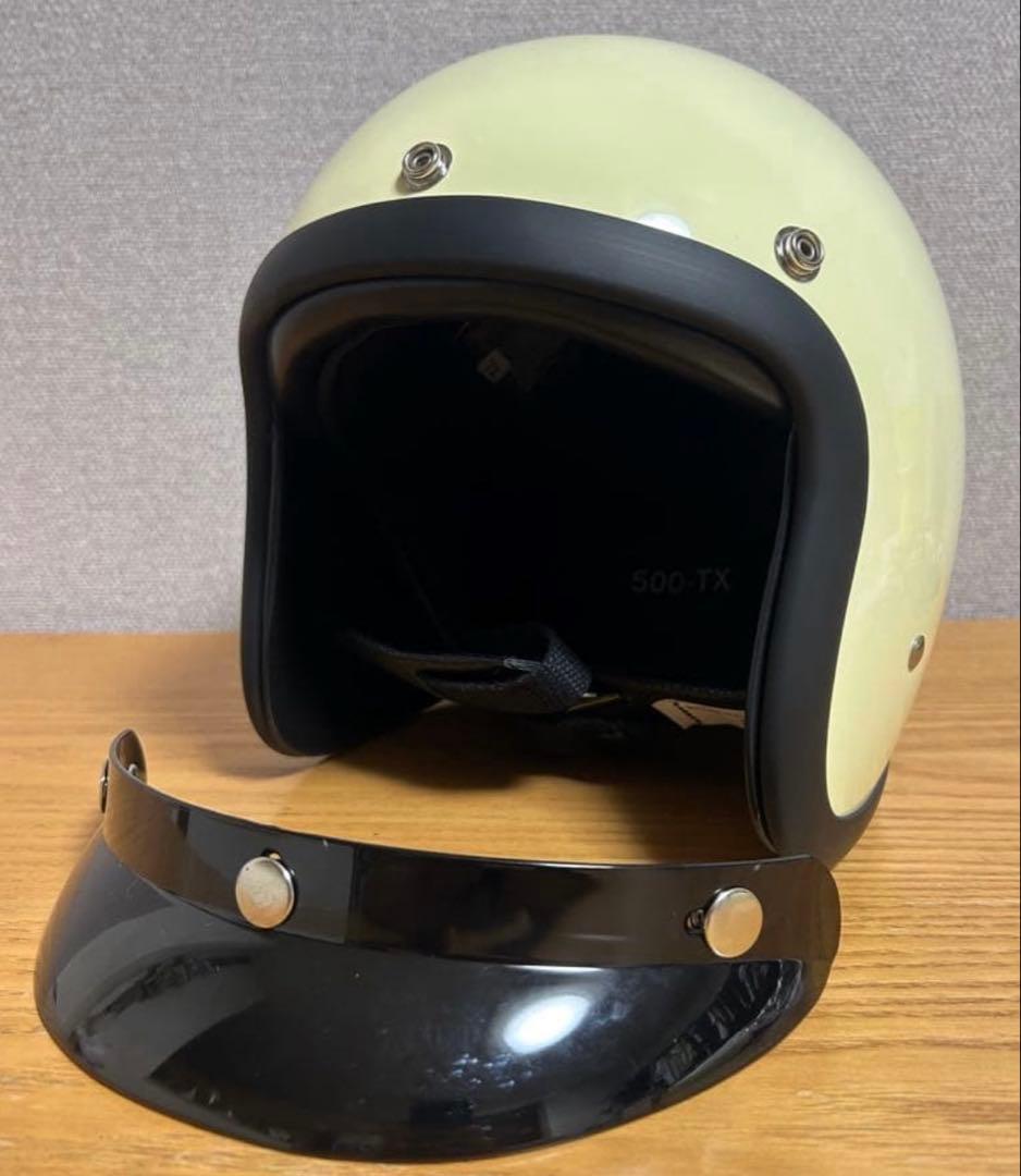 ジェットヘルメット　500TXタイプ XL tt&co クリーム、ホワイト
