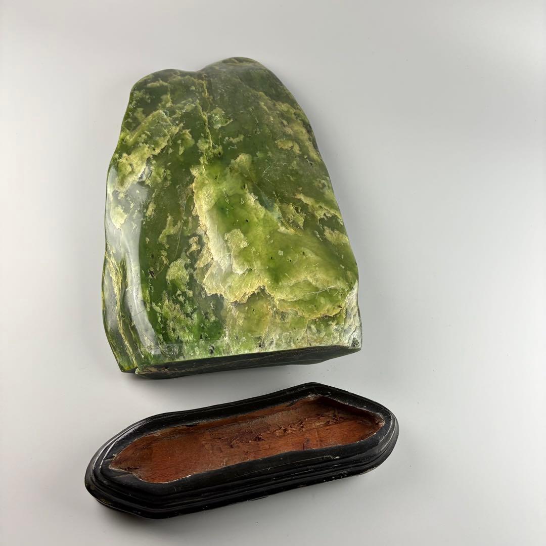 飾石 鑑賞石 置物 緑石 飾物 約9.5kg