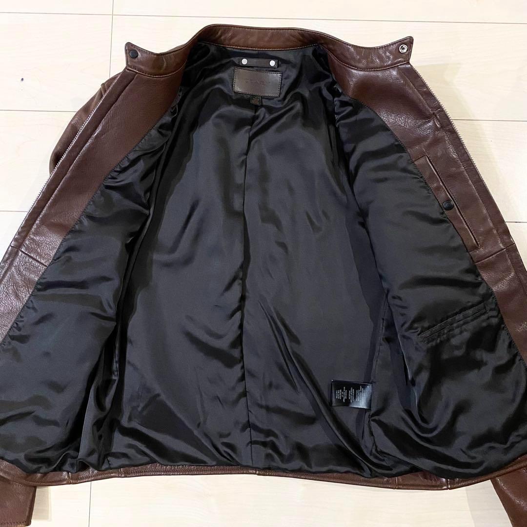 coach コーチ　牛革　レザージャケット　シングルライダース　ブラウン　S