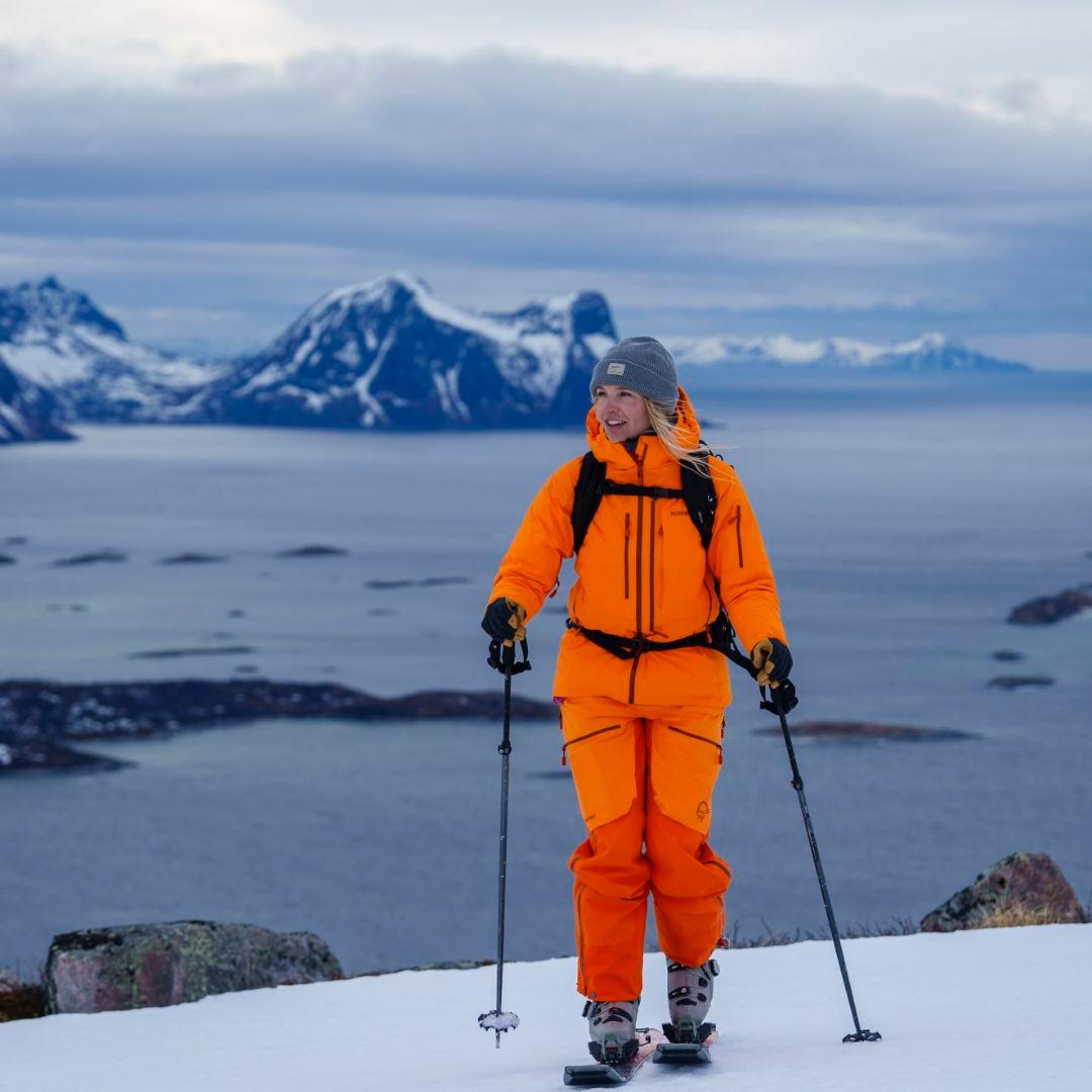NORRONA Lofoten Gore-tex Pro Pants 白オレンジ