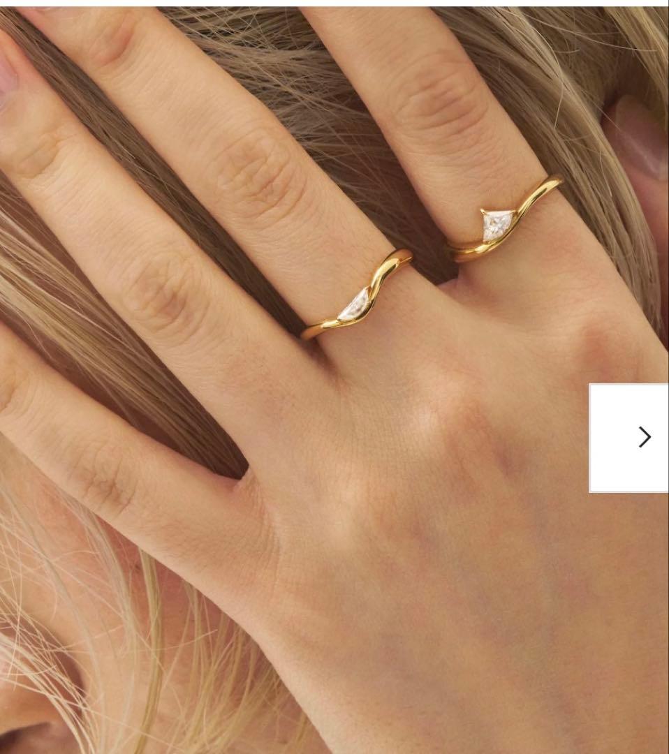 GYPPHY ジプフィー　Half Moon curva ring k10