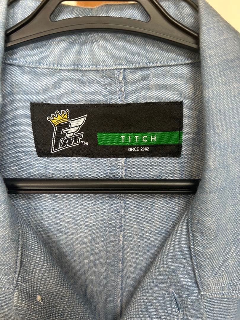 FAT SQUAD BIG シルエット　L/S シャンブレー シャツ　Blue