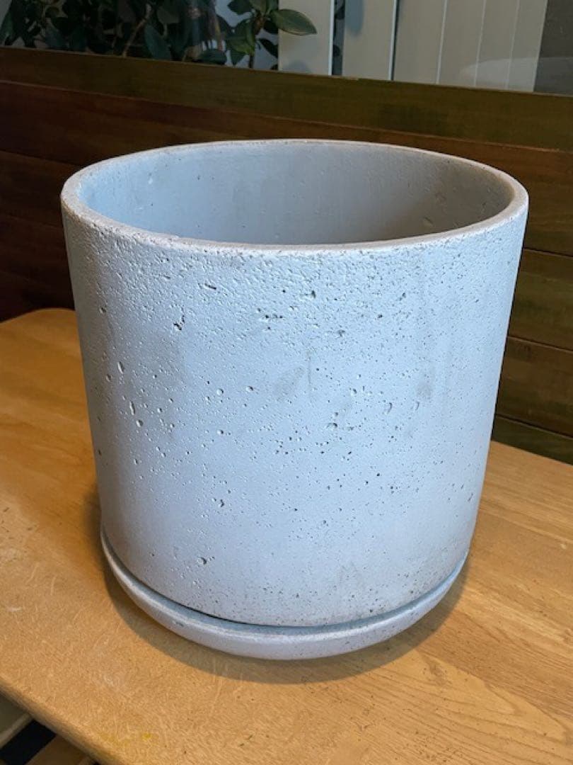 美品■KONTON ライム ベース 化粧鉢/鉢カバー/植木鉢★ホワイト/28cm