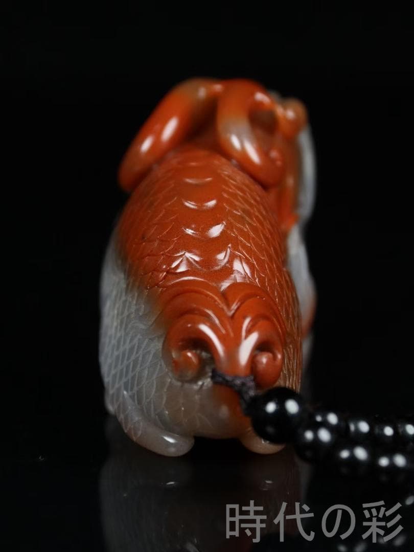 中国古美術【寿山石 瑞獣把件】瑞獣献福 密彫 手彫り 寿山石細作 在銘 賞石擺件