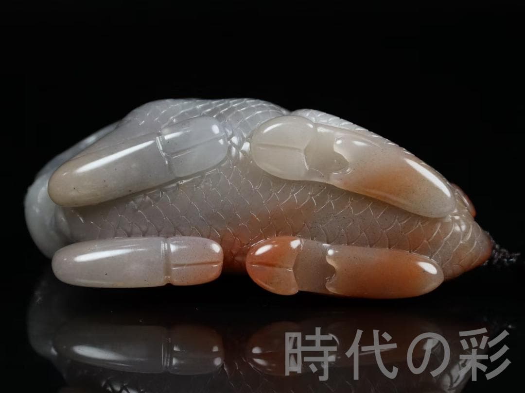 中国古美術【寿山石 瑞獣把件】瑞獣献福 密彫 手彫り 寿山石細作 在銘 賞石擺件