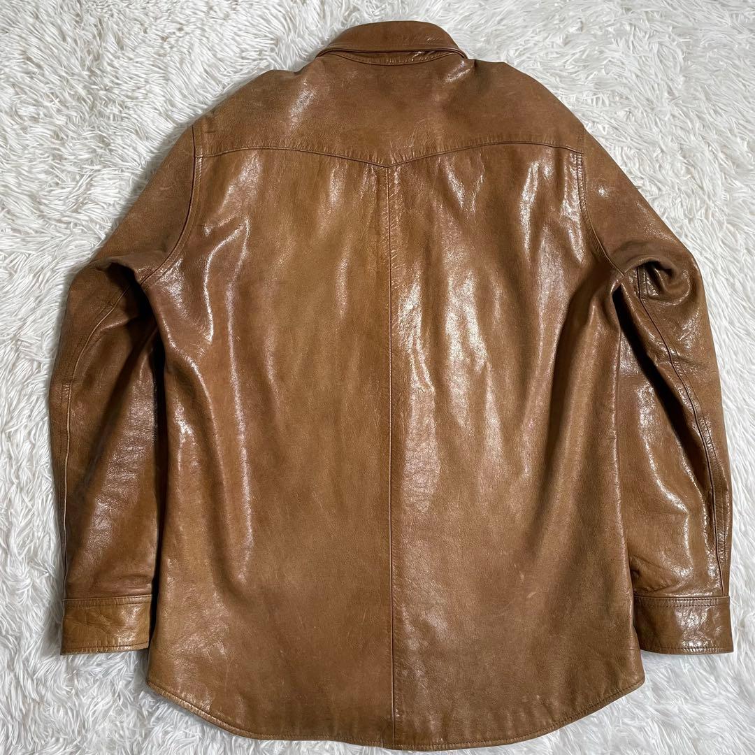 ポールスミス レッドイヤー ラムレザー シャツ ジャケット