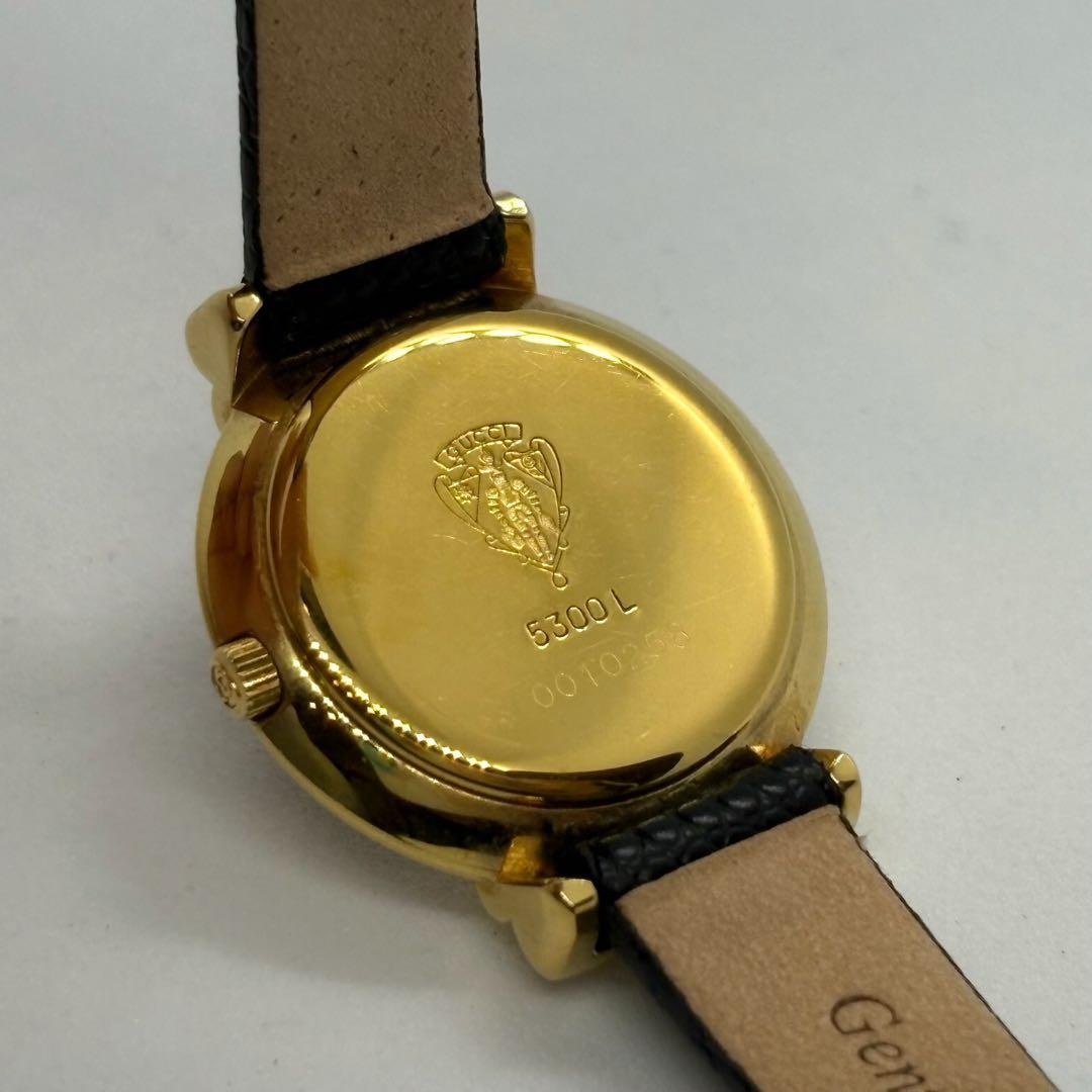 【稼働/新品電池】グッチ 5300L レディース腕時計 黒文字盤　新品ベルト