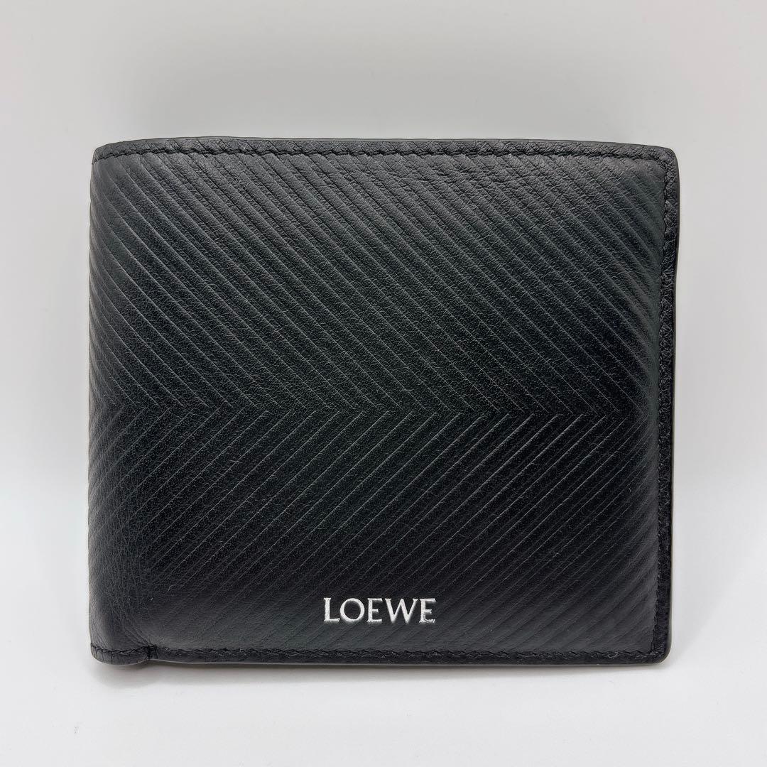 現行 LOEWE ロエベ バイフォールド ウォレット ブラック 財布
