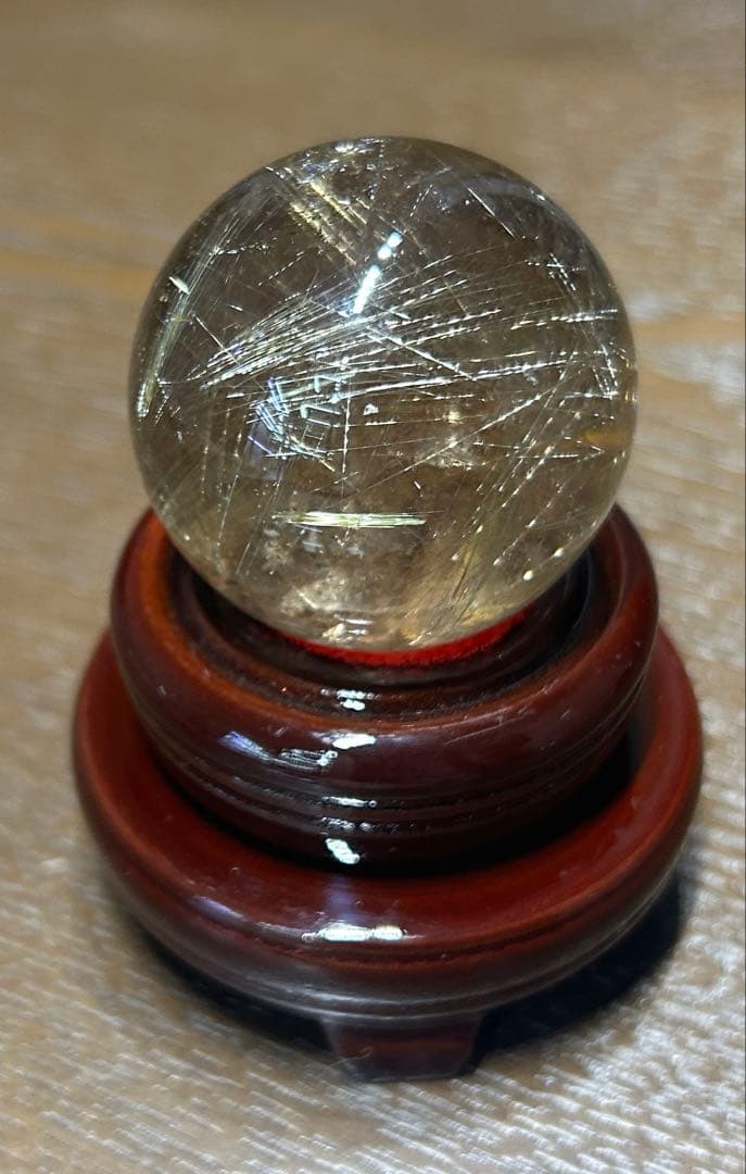 ルチルクォーツ丸玉42mm