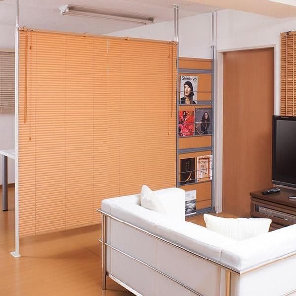 本日のみ特別突っ張り ブラインドパーテーションナチュラルダブルタイプ幅183cm