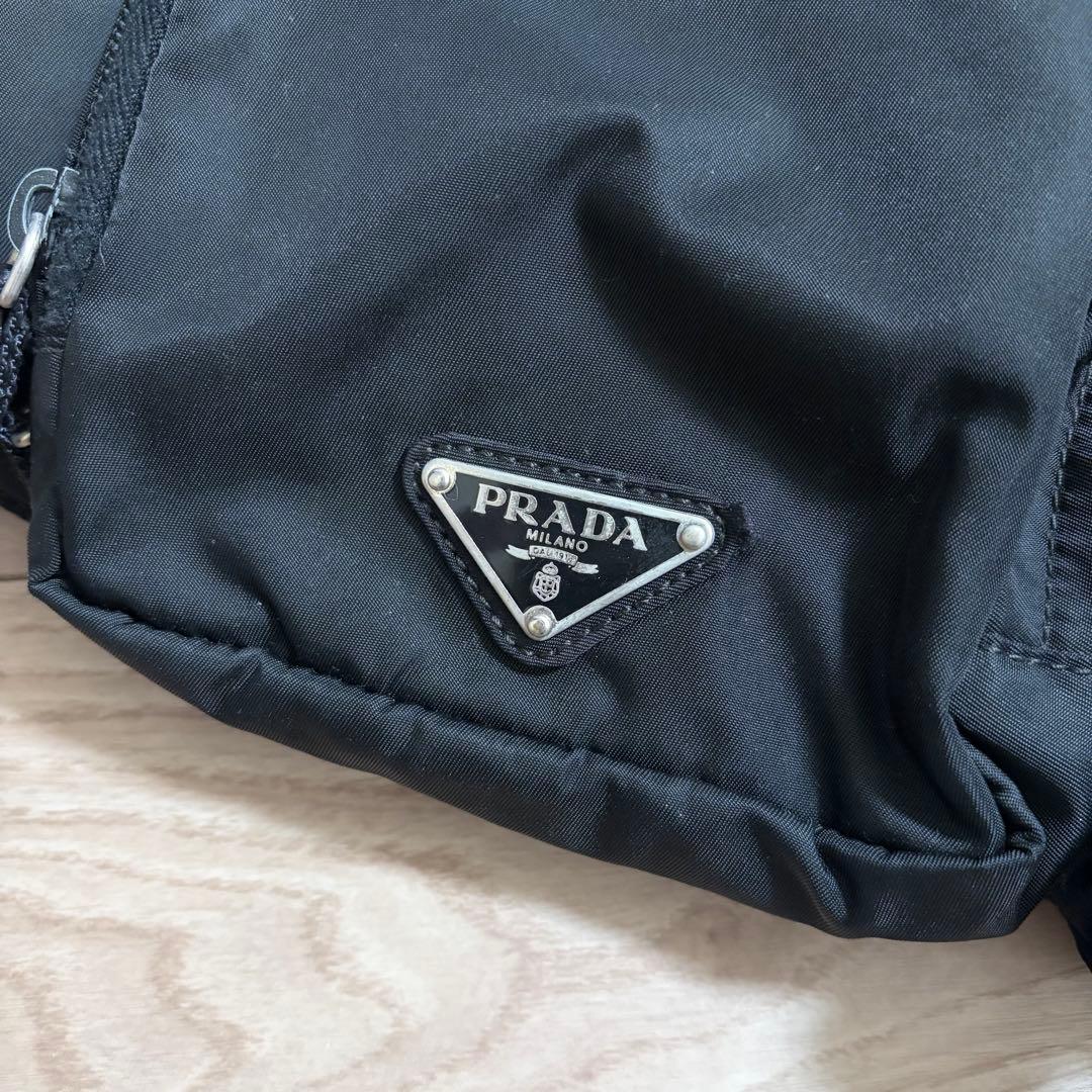 PRADA ブラック ナイロン ボディバッグ ウエストポーチ プラダ