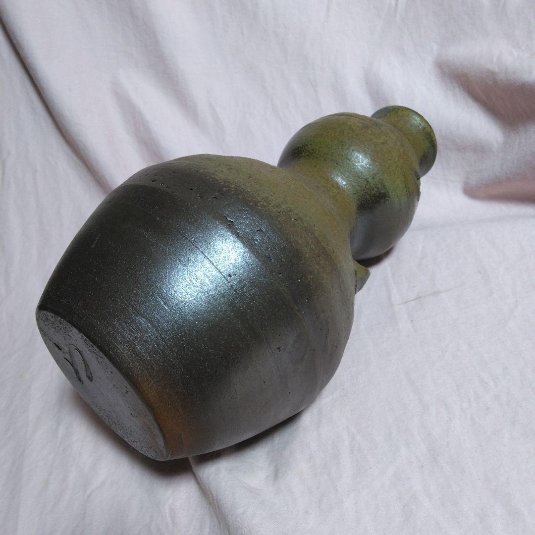 備前焼　瓢箪型　花入れ