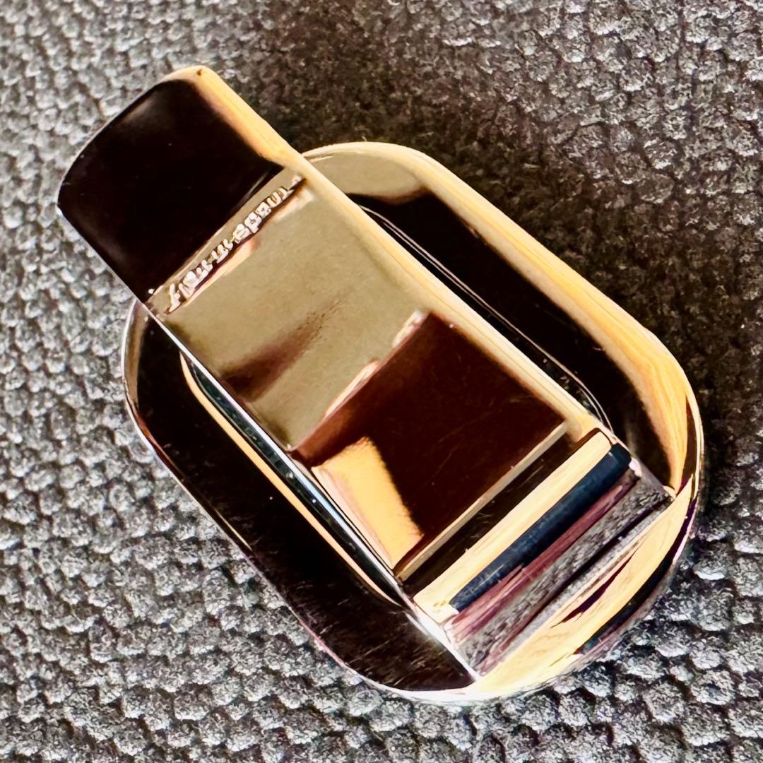 GUCCI Gロゴ マネークリップ イタリア製 メタルシルバー 付属品付き 美品