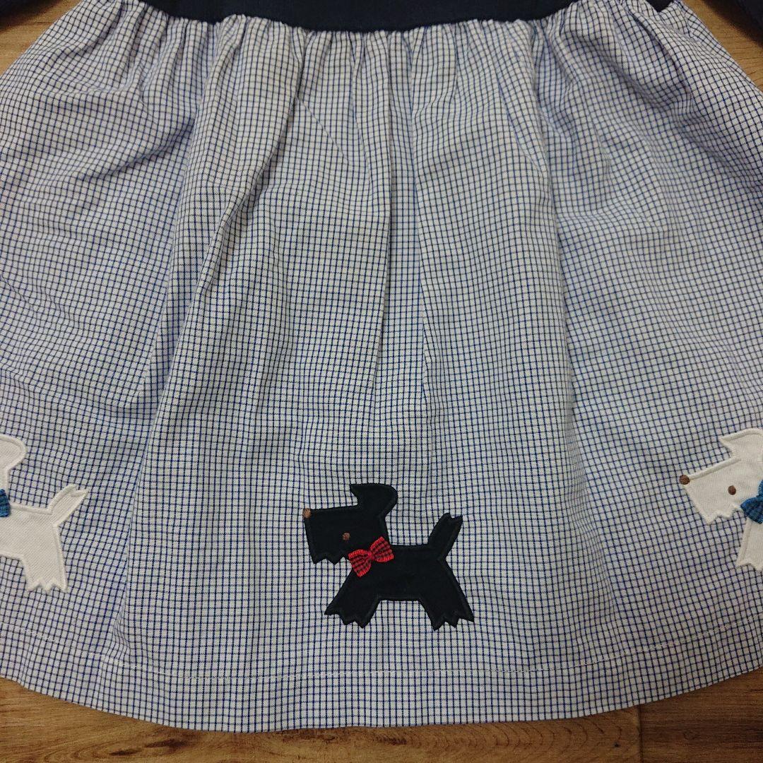 ファミリア テリア 刺繍 ワンピース 90