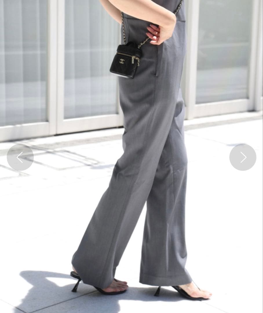 ドゥーズィエム　セルリ ノースリーブオールインワン グレー