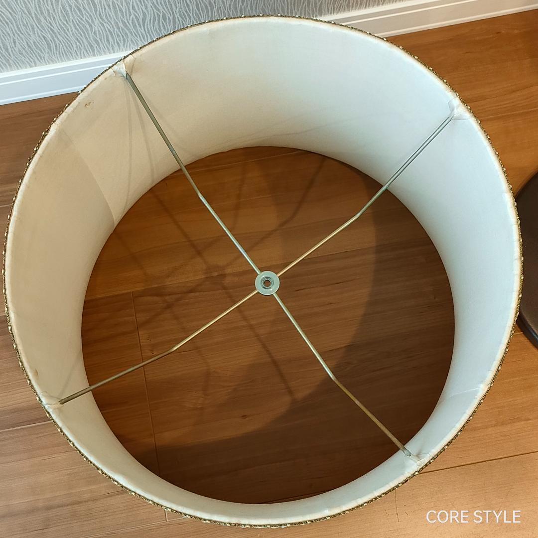 美品　アンティーク　 フロアランプ　照明　布地シェード　A8