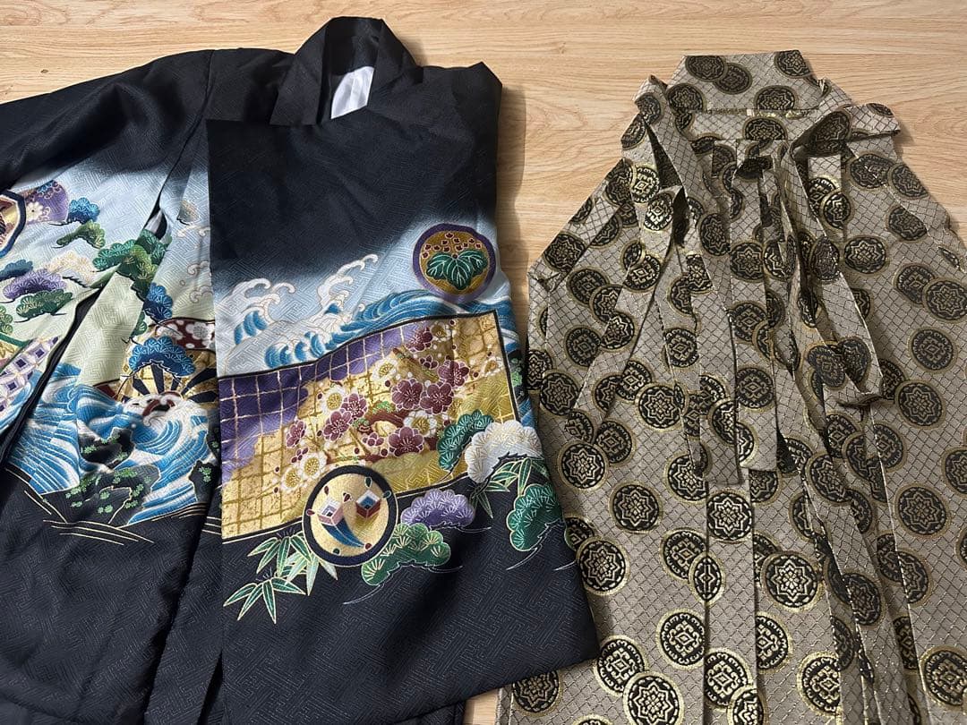 七五三 男の子 5歳 羽織袴 長襦袢汚れあり