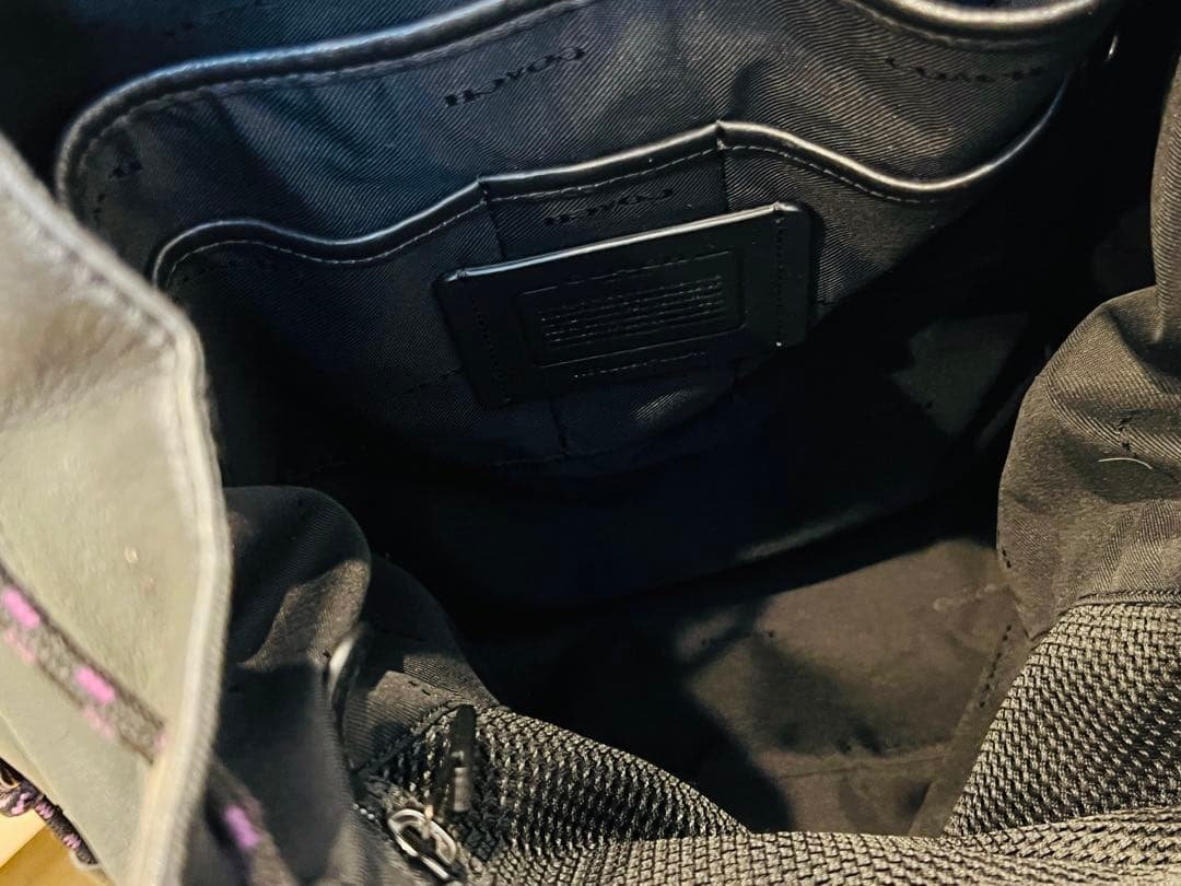 ◆COACH コーチ リュック バックパック レザー ブラック 保管品◆