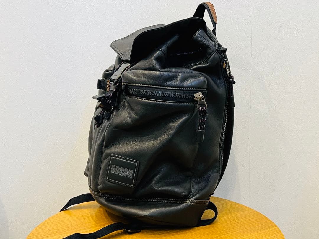 ◆COACH コーチ リュック バックパック レザー ブラック 保管品◆