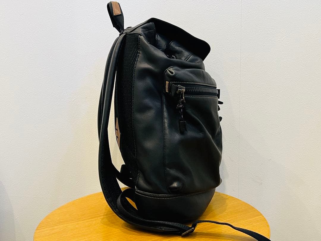 ◆COACH コーチ リュック バックパック レザー ブラック 保管品◆