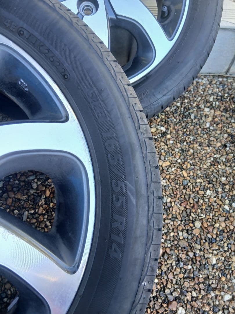 日産純正 ブリヂストン　サマータイヤ　ホイール付き　 165/55R14