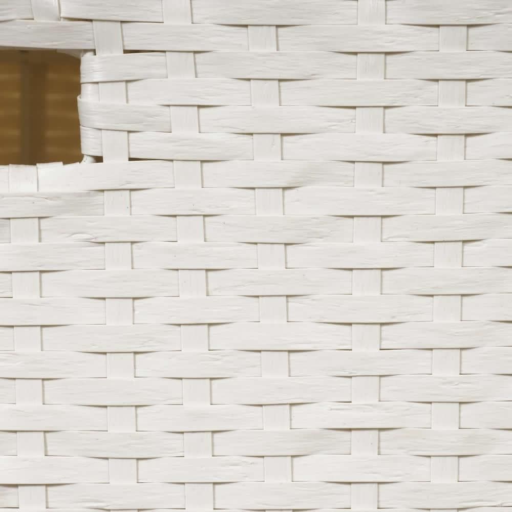 【新品】ランドリーチェスト ホワイト　4段（5杯）キャスター付